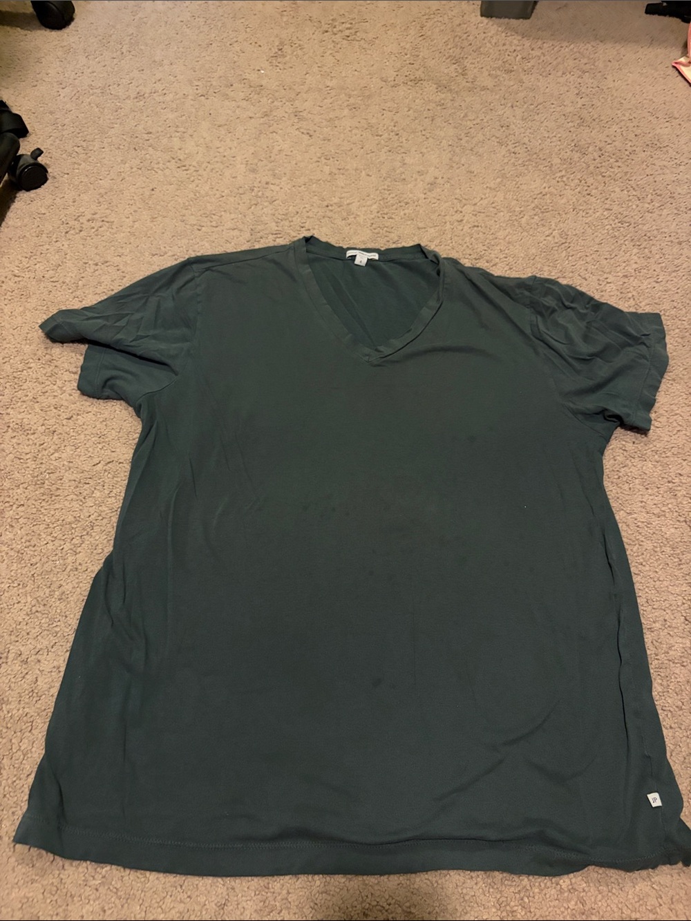 James Perse V-Neck Tee in Dark Teal
